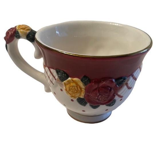 Sandy’s Closet Ruby Teacup and Saucer #18303 Yr 2001 Sandy Lynam Clough - Picture 3 of 8